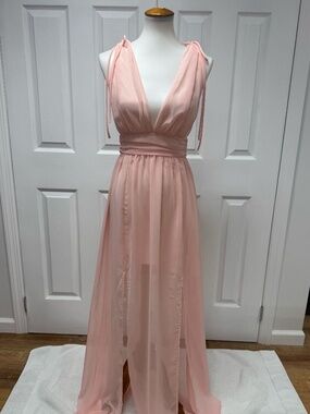 long black dress with pockets Maxi Dress With Pockets - Black main image 1